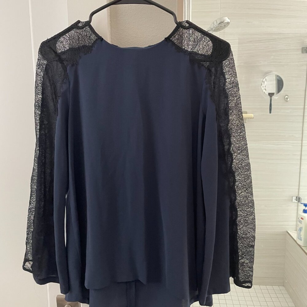 Zara woman long-sleeve lace top